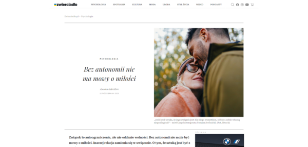 Bez autonomii nie ma mowy o miłości