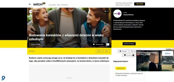 Budowanie kontaktów z własnymi dziećmi w wieku szkolnym