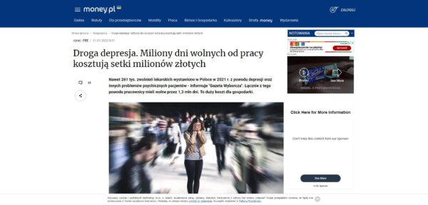 Droga depresja. Miliony dni wolnych od pracy kosztują setki milionów złotych