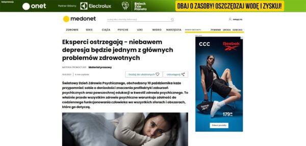Eksperci ostrzegaja niebawem depresja bedzie jednym z glownych problemow zdrowotnych