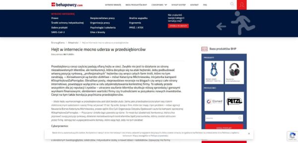 Hejt w internecie mocno uderza w przedsiębiorców