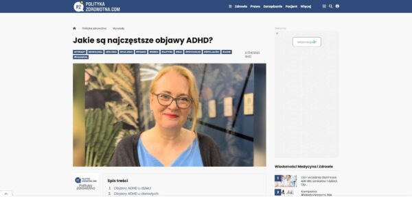 Jakie są najczęstsze objawy ADHD