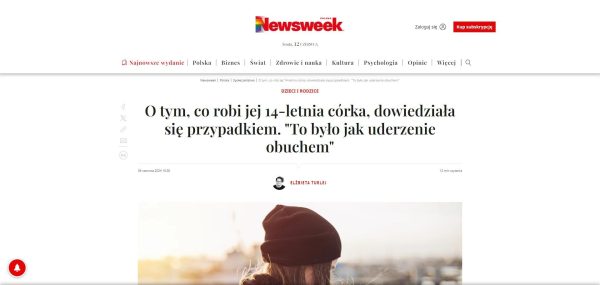 O tym co robi jej letnia corka dowiedziala sie przypadkiem