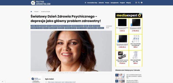 Światowy Dzień Zdrowia Psychicznego depresja jako główny problem zdrowotny