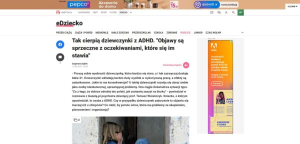 Tak cierpią dziewczynki z ADHD. Objawy są sprzeczne z oczekiwaniami, które się im stawia