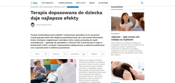 Terapia dopasowana do dziecka daje najlepsze efekty