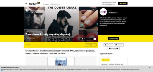 Zawodowe koszty męskiej depresji