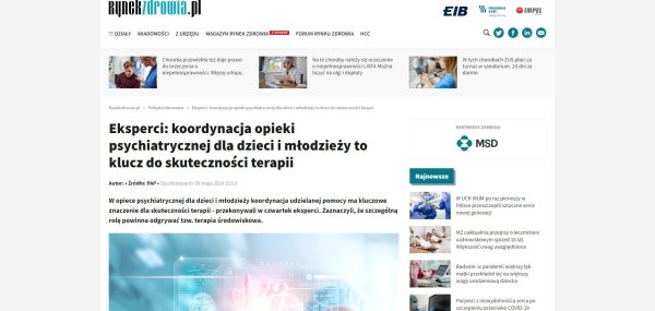 koordynacja opieki psychiatrycznej dla dzieci i mlodziezy to klucz do skutecznosci terapii